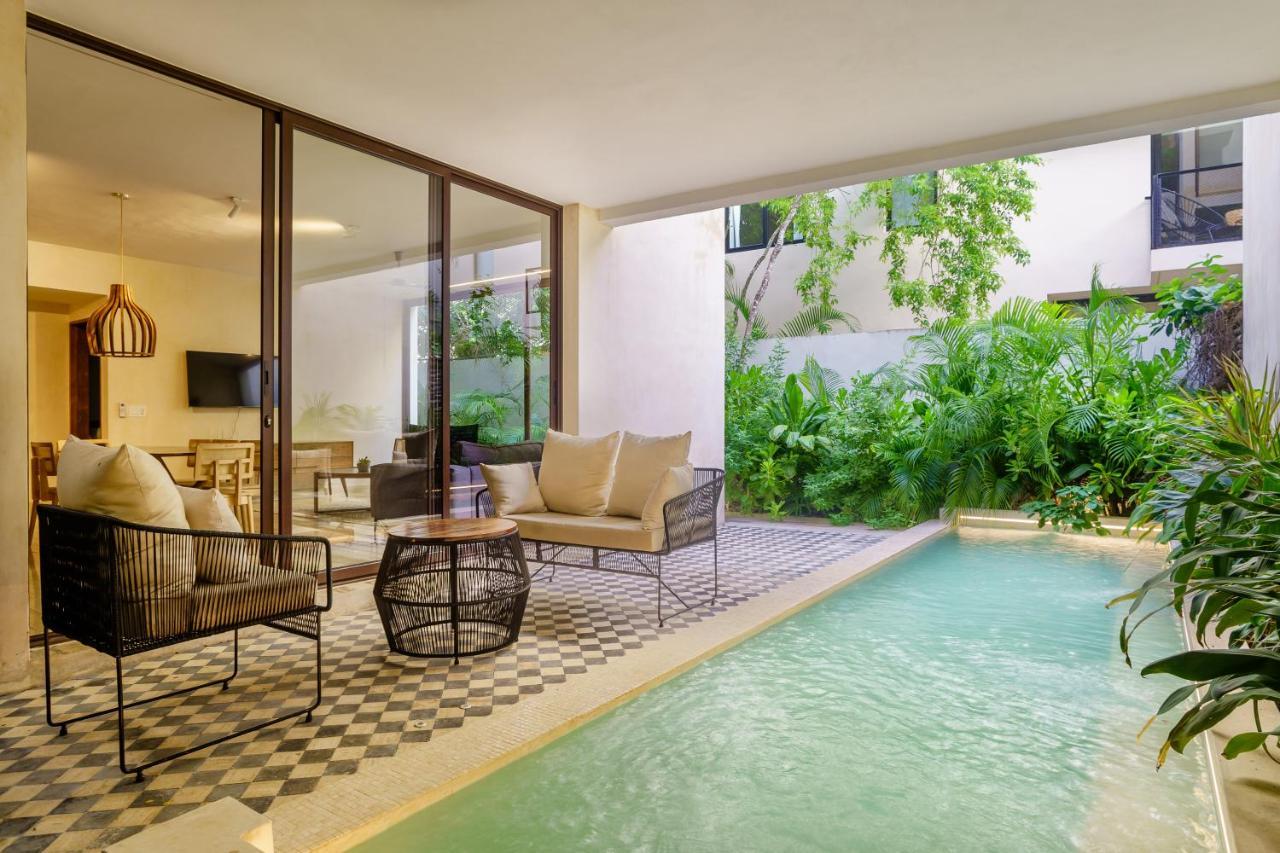 Private Pool Apartment For Groups Tulum Ngoại thất bức ảnh